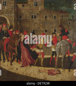 Die Witwe Petition, zwischen 1475 und 1500. Künstler: Italienischer Meister Stockfoto
