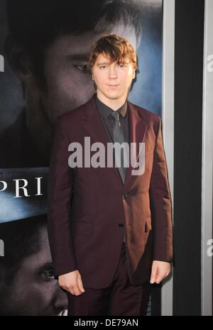 Los Angeles, Kalifornien, USA. 12. September 2013. Paul Dano im Ankunftsbereich für Gefangene Premiere, The Academy of Motion Pictures Arts und Sciences (AMPAS), Los Angeles, Kalifornien, 12. September 2013. Bildnachweis: Elizabeth Goodenough/Everett Collection/Alamy Live-Nachrichten Stockfoto
