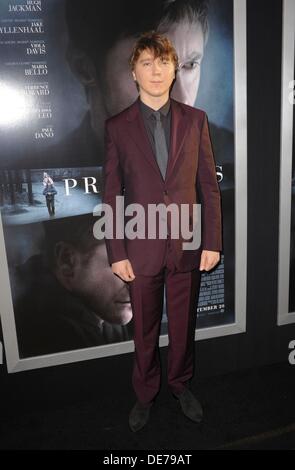 Los Angeles, Kalifornien, USA. 12. September 2013. Paul Dano im Ankunftsbereich für Gefangene Premiere, The Academy of Motion Pictures Arts und Sciences (AMPAS), Los Angeles, Kalifornien, 12. September 2013. Bildnachweis: Elizabeth Goodenough/Everett Collection/Alamy Live-Nachrichten Stockfoto