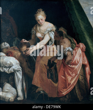 Judith mit dem Kopf des Holofernes, c. 1580. Künstler: Veronese, Paolo (1528-1588) Stockfoto