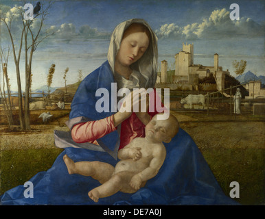 Madonna im grünen, um 1500. Künstler: Bellini, Giovanni (1430-1516) Stockfoto