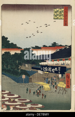 Ueno Yamashita (100 berühmte Ansichten von Edo), 1856-1858. Künstler: Hiroshige, Utagawa (1797-1858) Stockfoto