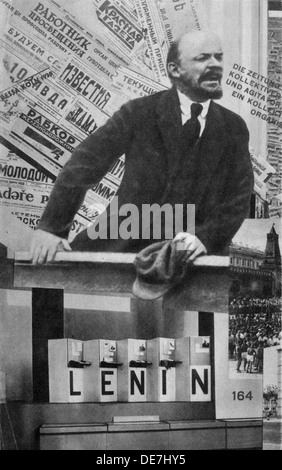 Abdeckung der der Katalog der Sowjetunion Pavillon auf der internationalen Presse Ausstellung, Köln, 1928. Artist: Lissitzky, El (1890-1941) Stockfoto