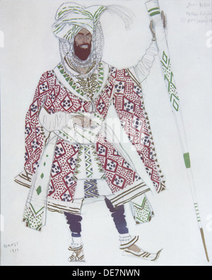 Kostüm-Design für das Ballett blau Gott durch R. Hahn, 1912. Künstler: Bakst, Léon (1866-1924) Stockfoto