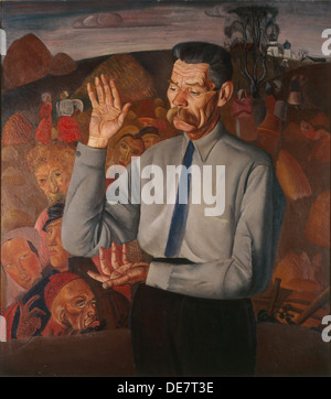 Porträt des Autors Maxim Gorky (1868-1939), 1926. Künstler: Grigoriev, Boris Dmitryevich (1886-1939) Stockfoto
