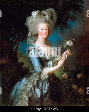 Marie Antoinette à la Rose", 1783. Stockfoto