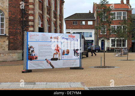 Great Yarmouth, Norfolk, Großbritannien. 13. September 2013. Dort Festival 2013 International Festival of Circus und Straßenkunst in Great Yarmouth. Stockfoto