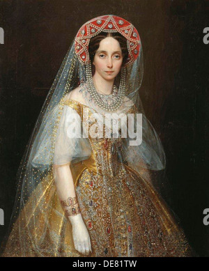 Porträt von Großherzogin Maria Alexandrovna (1824 – 1880), zukünftige Kaiserin von Russland, der 1840er Jahre. Stockfoto