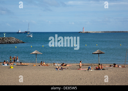 Praia da Vitória, Ilha Terceira, Azoren Terceira Insel, Azoren, Strand Stockfoto