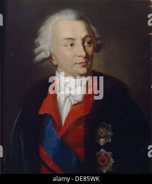 Porträt des Grafen Ivan Ivanovich Shuvalov (1727-1797), 1810. Künstler: Alkin (Spartansky), P.A. (aktive Anfang 19. Jh.) Stockfoto