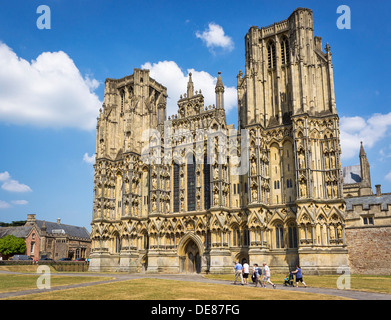 Wells Cathedral, Wells, Somerset, Großbritannien Stockfoto