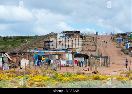 Eine neue Siedlung entlang der Autobahn N2 in der Western Cape Südafrika Stockfoto