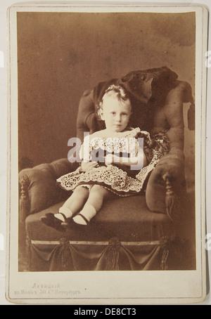 Portrait of Grand Duke George Alexandrowitsch von Russland (1871-1899), 1870. Stockfoto