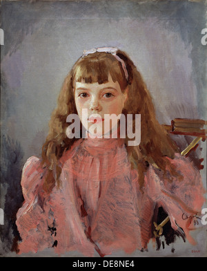 Bildnis der Großfürstin Olga alexandrowna von Russland (1882 - 1960), 1893. Artist: Serov, Valentin Alexandrowitsch (1865-1911) Stockfoto