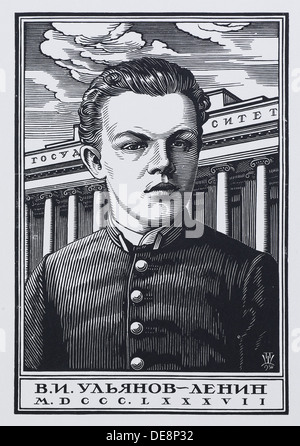 Vladimir Ilyich Ulyanov (Lenin) als Grammar School Student im Jahre 1887, 1930. Künstler: Shillingovsky, Pavel Alexandrovich (1881-1942) Stockfoto