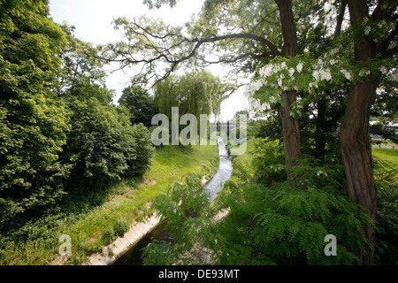 Lünen, Deutschland, Seseke, Nebenfluss der Lippe Stockfoto