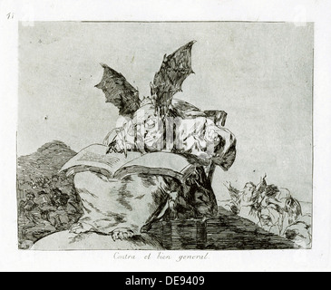 Contra el bien Allgemein (gegen das Gemeinwohl). Platte 71 aus den Katastrophen des Krieges (Los Desastros de la Guerra), 1810-1820. Artist: Goya, Francisco, Stockfoto