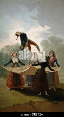 Das Stroh Prüfpuppe (El Pelele), 1791-1792. Künstler: Goya, Francisco de (1746-1828) Stockfoto