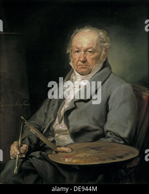 Porträt des Malers Francisco de Goya (1746-1828), 1826. Artist: López Portaña, Vicente (1772-1850) Stockfoto