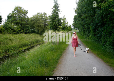 Berg Kamen, Deutschland, auf dem River Walk Stockfoto