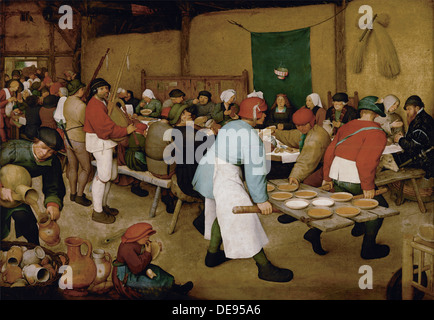 Die Bauernhochzeit, ca 1568. Künstler: Bruegel (Brueghel), Pieter, der ältere (ca. 1525-1569) Stockfoto