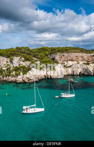 Strand Cala Macarella, Menorca oder Menorca, Balearen, Spanien Stockfoto