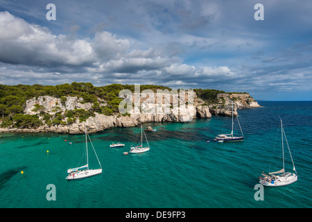 Strand Cala Macarella, Menorca oder Menorca, Balearen, Spanien Stockfoto