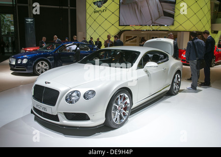 FRANKFURT, GERMANY - SEPTEMBER 11: Frankfurt Internationale Automobil-Ausstellung (IAA) 2013. Bentley GT V8S Stockfoto