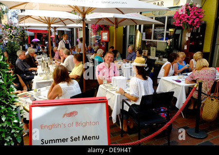 Englisch Fischrestaurant in den Gassen Brighton East Sussex England UK Stockfoto