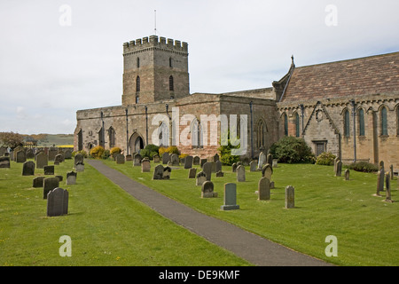 Kirche St. Aidan, Bamburgh, Northumberland, England, UK. Burialplace von Grace Darling Stockfoto