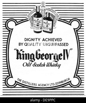 1947-Anzeige für König George IV Scotch whisky Stockfoto