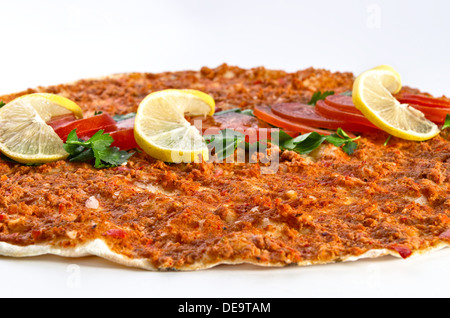 Lahmacun - türkische pizza Stockfoto