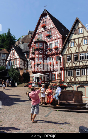 Marktplatz (Schnatterloch) in Miltenberg in Franconioa, Bayern Deutschland Stockfoto