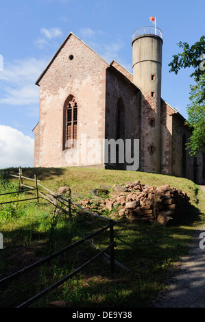 Gotische Gotthard Ruine in der Nähe von Amorbach, Wald von Oden Bayern, Deutschland Stockfoto