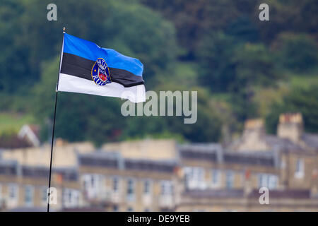 BATH, UK - Samstag, 14. September 2013. Aktion von der Aviva Premiership-match zwischen Bath Rugby und Leicester Tigers. Bildnachweis: Graham Wilson/Alamy Live-Nachrichten Stockfoto