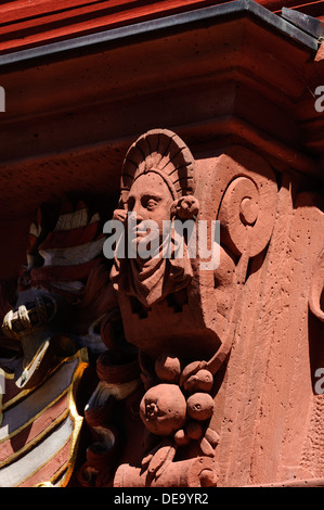 Rathaus = Buergerhaus (erbaut 1600) in Wörth am Main, Bayern, Deutschland Stockfoto
