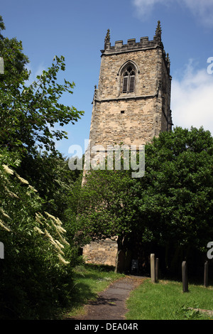 Friedhof - Pfarrei Kirche St. Oswald - Durham - Grafschaft Durham - England - Großbritannien Stockfoto