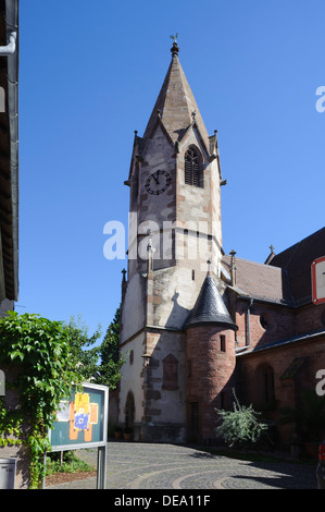 Katholische Pfarrkirche St. Cyriakus in Niedernberg am Main, Bayern, Deutschland Stockfoto
