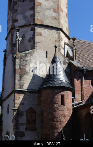 Katholische Pfarrkirche St. Cyriakus in Niedernberg am Main, Bayern, Deutschland Stockfoto