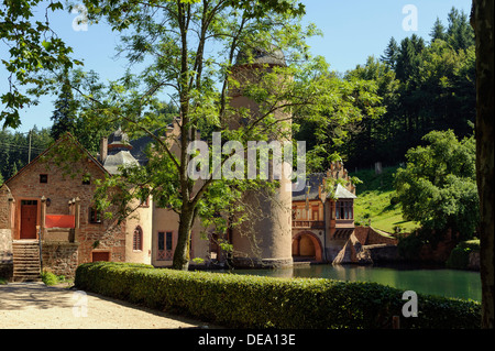 Schloss Mespelbrunn (16.c..) im Spessart Berge, Bayern, Deutschland Stockfoto