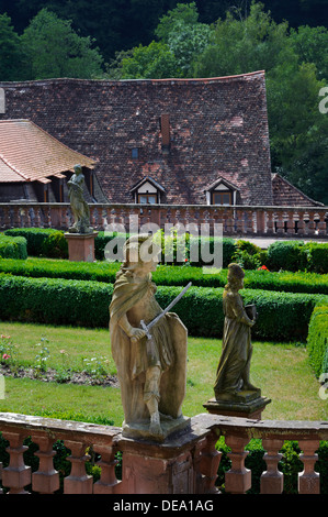 Barockstil Abtei Garten Bronnbach Kloster in der Nähe von Wertheim, Baden-Württemberg, Deutschland Stockfoto