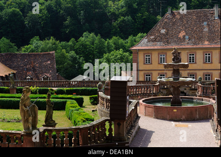 Barockstil Abtei Garten Bronnbach Kloster in der Nähe von Wertheim, Baden-Württemberg, Deutschland Stockfoto