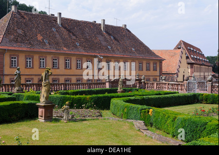 Barockstil Abtei Garten Bronnbach Kloster in der Nähe von Wertheim, Baden-Württemberg, Deutschland Stockfoto