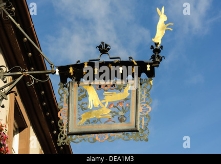 Hotel Restaurant Drei Hasen in Michelstadt, Wald der Oden, Hessen, Deutschland Stockfoto