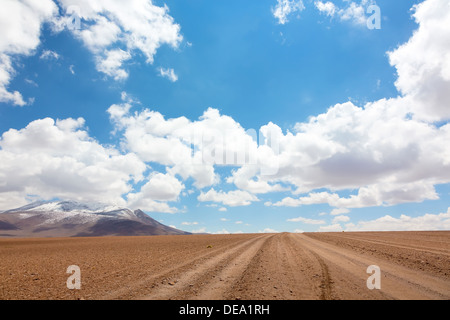 Unbefestigte Straße in bolivianischen altiplano Stockfoto