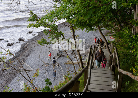 Cliff Königstuhl an Kreide-Küste im Nationalpark Jasmund, Insel Rügen, Mecklenburg-Vorpommern, Deutschland Stockfoto