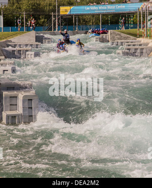 Olympic Wasser Kurs Lee Valley White Water Centre Stockfoto