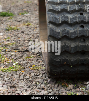 Spuren von kleiner Bagger Bagger Baumaschinen Industrie detail Stockfoto