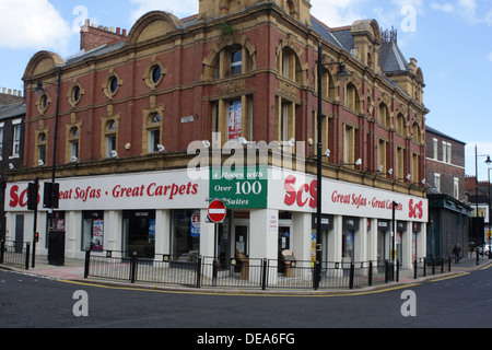 SCS Sofa Teppich-Fachgeschäft, Borough Road, Sunderland. Stockfoto