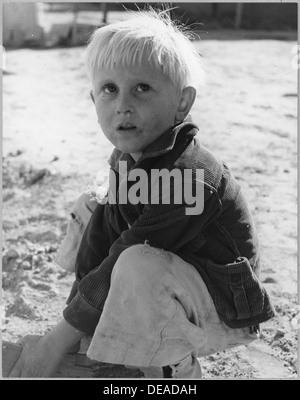 Eloy District, Pinal Grafschaft, Arizona. Kind in Cotton pickers Camp. 5016 Stockfoto